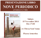 foto Presentazione del romanzo “ Nove periodico” di Federico Li Calzi
