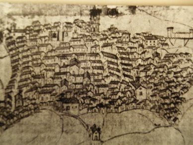 foto 17th century drawing of Piazza Armerina Enna Sicily