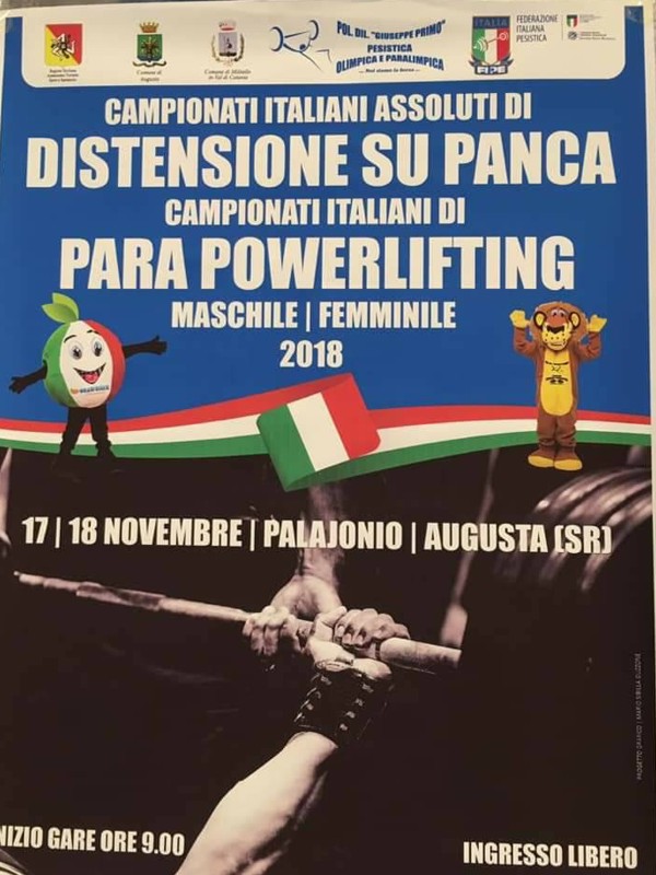Campionati Italiani di Para Powerlifting (Pesistica Paralimpica) ad Augusta Siracusa